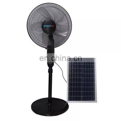 Hot Selling 12 16 Inch Home Height Rechargeable Stand Solar Panel Indoor Solar Energy Floor Fan Lamp