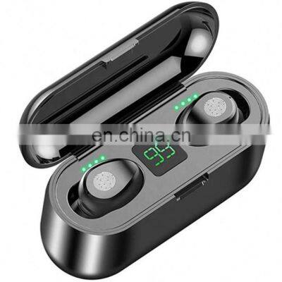 Wireless BT Earphone F9 LED Display Touch Switch Earbuds TWS With Power Bank Charging Box Noise Cancelling F9 TWS Headphones photo-2