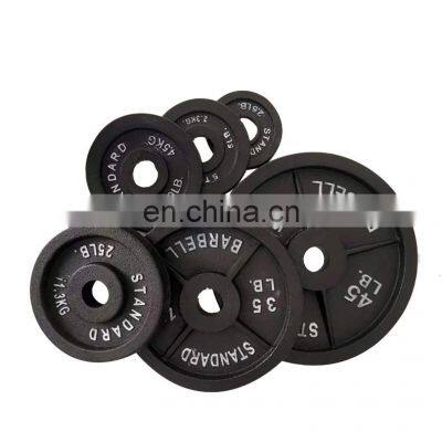 custom cheap gym lifting 10kg weight plates set barbell 45 lbs cast iron weight plate