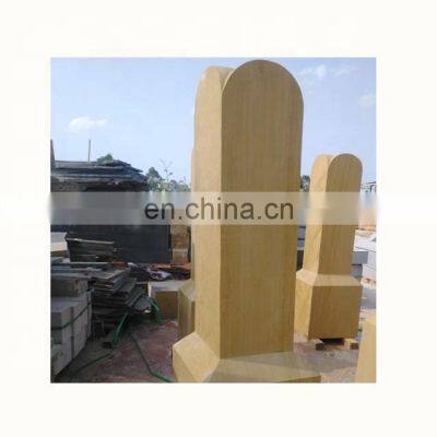 Yellow sandstone door pier stone door pier