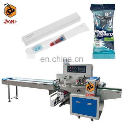 Automatic Hotel Supplies Pillow Packaging Machine Disposable Toothbrush Toothpaste Packing Machine Shaver Razor Packing Machine