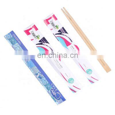 Disposable Bamboo Chopsticks For Kids with Individual Full Paper Sleeve