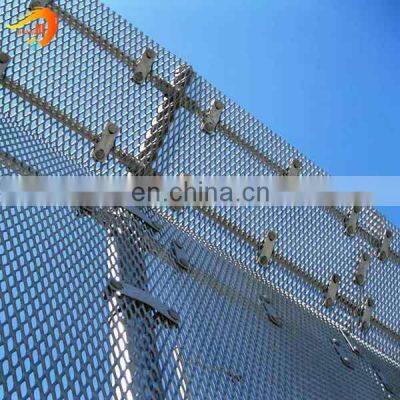 Low price aluminum black fence expanded metal mesh metal fencing