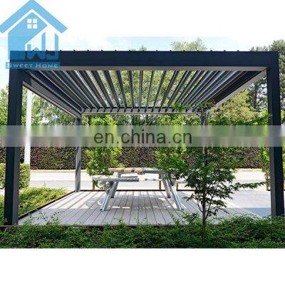 Waterproof Outdoor Gazebo Aluminum Louvred Roof