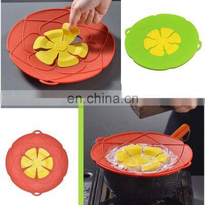 Multi-Function Kitchen Silicone Spill Stopper Boil Over Safeguard Anti Spill Lid Cover for Prevent Pot From Boiling Over photo-4