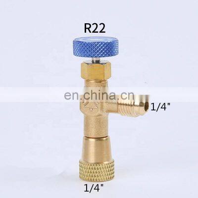 Air Conditioning Fluorine Liquid Safety Valve R410 R22 Refrigerant Adapter