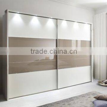 Top sale double color bedroom wardrobe sliding door wardrobe closet