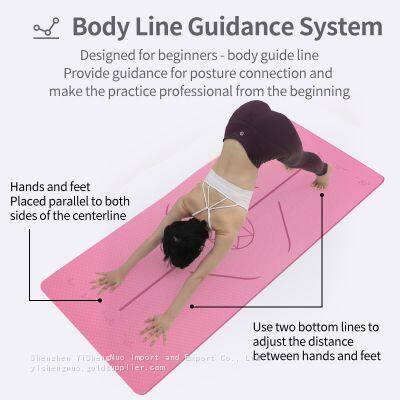 Gym Sport Rubber TPE Foam Yoga Mat With Custom Logo Manufacturers Wholesale photo-3