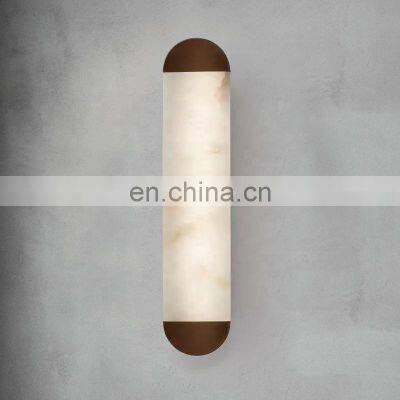 Nordic Simple Alabaster Wall Lamp Creative Corridor Bedroom Hotel Bed Decorative Led Wall Lamp photo-2