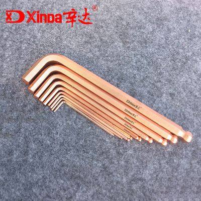 Xinda Berylllium Copper Ball Point Hex Allen Key Non Sparking Tools Explosion Proof Wrench Suppliers photo-2