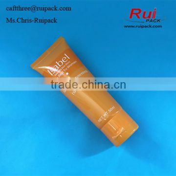 Dia 30mm sunproof cream plastic cosmetic tube, 50ml plastic squeezed cosmetic tube with flip top cap, cheap PE packaging tube