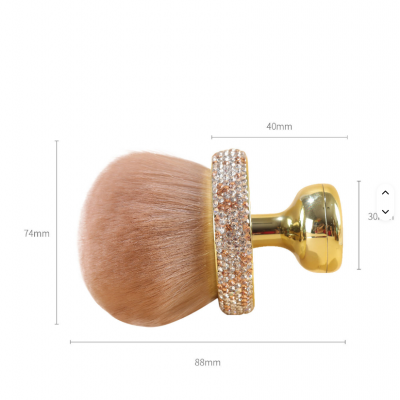 Luxury Beauty Items Nail Dust Remove Big Powder Brushes With Diamond Makeup Brushes Customized