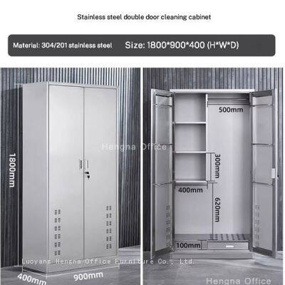Wholesale Flat-Pack Steel Janitorial Cabinet| Low-Freight Knock-Down & High-Load Capacity Utility Storage Locker|for Large Office Projects