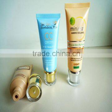 Flexible soft tube with screw cap for cream packaging