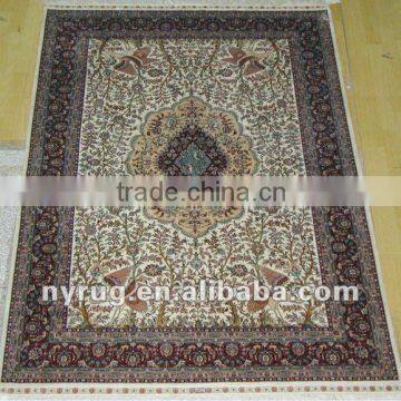 Handmade Craft Persian style Silk soft bed side rug