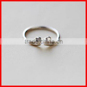 high polish 925 sterling silver mustache ring