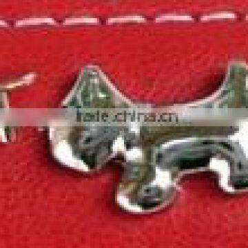 Zinc Alloy Smooth Surface Dog Shape Rivet Metal Accessories for Pet Collars