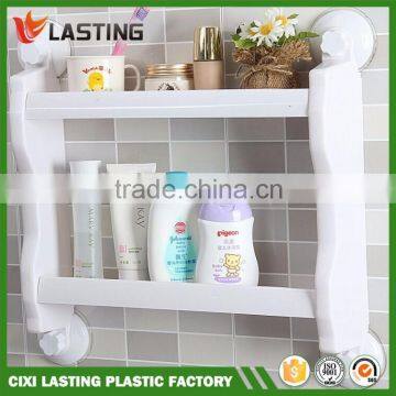 2 Layers Multi-function Plastic Bathroom & Kitchen Storage Shelf With Super Suction photo-2