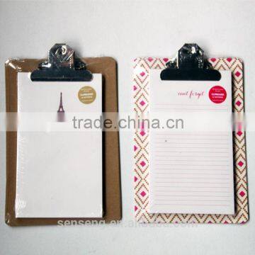 A5 one side MDF clipboard with metal butterfly clip