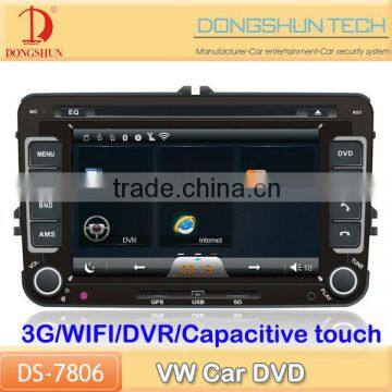 7 inch Capacitive screen VW car DVD GPS with 3G/wifi and DVR