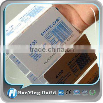 Plastic standard size 125KHZ/13.56MHz smart rfid card