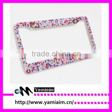 Multi assorted color rhinestone License Plate Frame Car accessories Auto OEM Girly gift