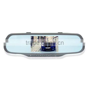 2015 auto dimming gps bluetooth camera rearview mirror with radar detector