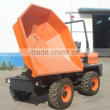 3ton site truck dumper with turning rotary bucket,1.5cbm capacity