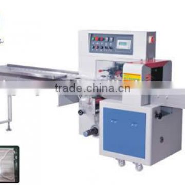 Automatic flow dumplings, meat balls and other frozen snacks with plastic bag packing machine