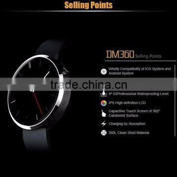 Bluetooth Smart Watch DM360 Wristwatches Heart Rate Pedometer Sport Watch