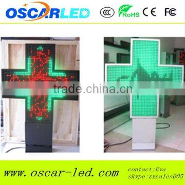 whole price led cross pharmacydisplay/two sides led pharmacy cross displays p10 p16 p20 p25 outdoor