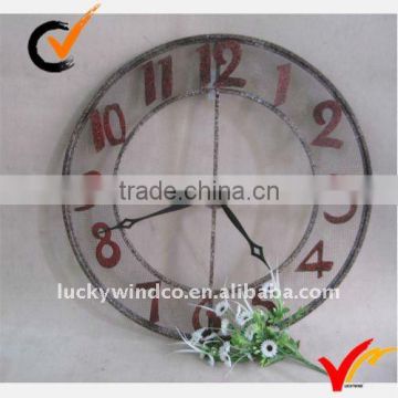 large round metal wall art clock