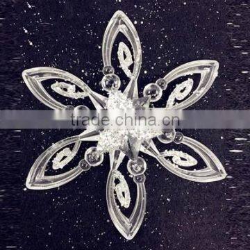 Hot Sale plastic christmas plastic glitter snowflake