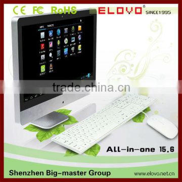 15.6 inch desktop all-in-one PC with TV function 1g/16g dual core Android4.2 VIA WM8880