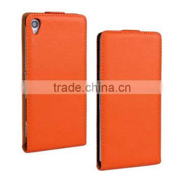 New arrival Vertical Leather cover case for Sony Z3