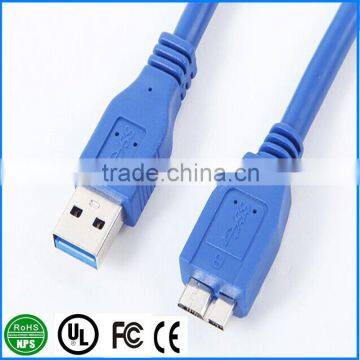 USB3.0 Datacable AM-MicroB Superspeed Connecting Line High Speed Standard 9 Core Datawire For Samsung Charging Cable