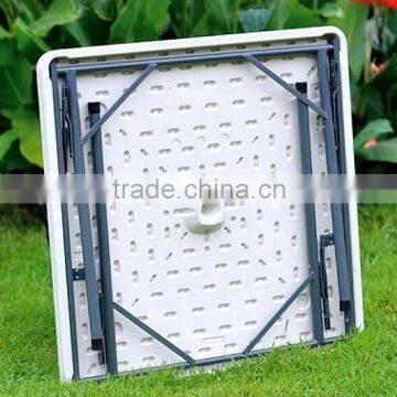 Hight-adjustable Square Dining Room HDPE Plastic Folding Table photo-2