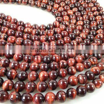 Factory Price Polish Natural Stone Beads Red Tiger Eye Stone Loose Beads photo-2