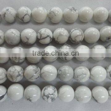 stone beads natural gemstone White Turquoise round beads for wholesale