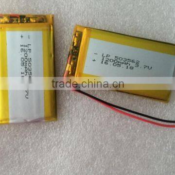 3.7v Lithium Polymer Battery 503759 1200mAh