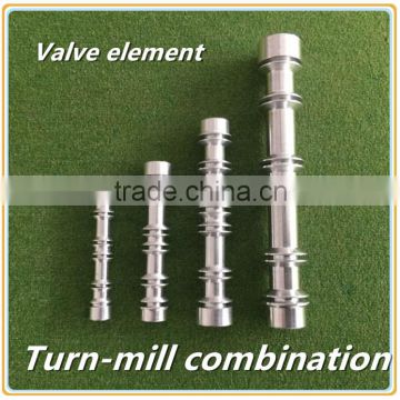 Valve rod of aluminium solenoid valve of parts turn-mill combination