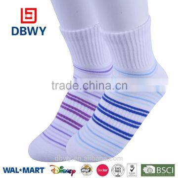 2015 New Arrival Striped Women soft cotton new fashion sport ankle socks