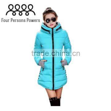 Women's cotton-padded jacket 2015 winter medium-long down cotton plus size jacket female slim ladies jackets and coats