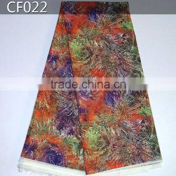 2015 latest design 100% poly printing chiffon fabric for dress CF022