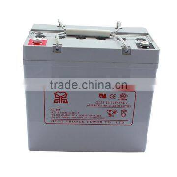 solar cell battery 12V55AH storage batteries for solar power