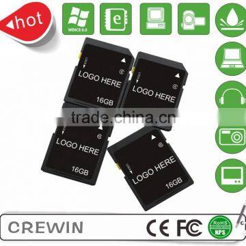 custom made LOGO factory price 16gb real capacity wholesale camera memory sd card class6