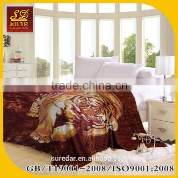 2016 new style korean mink blanket in china animal printed mink blanket