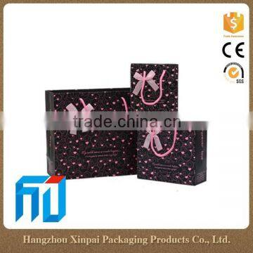 Custom printed kraft luxury paper shopping bag with handle