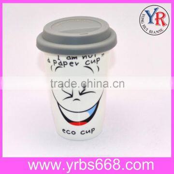 Hot New Products Starbucks Ceramic Coffee Mug With Silicone Lid