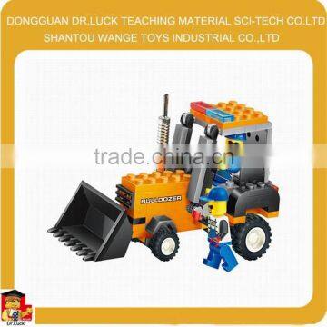 kid intelligence toy truck building blocks toy bulldozer